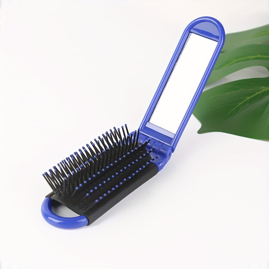 Compact Travel Hair Brush - Ultra-Portable, Foldable, Pocket-Sized