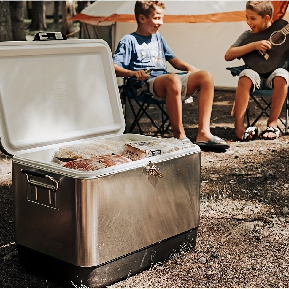 Premium Insulated Portable Cooler, Leak-Resistant 54qt