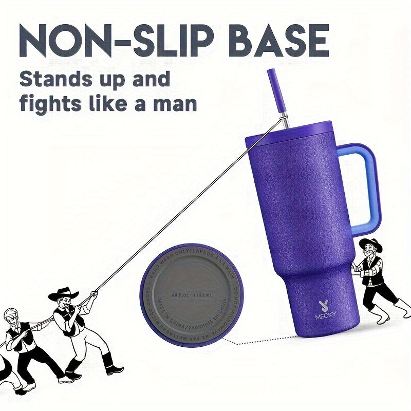 40oz Stainless Steel Tumbler With Lid And Straw - Insulated