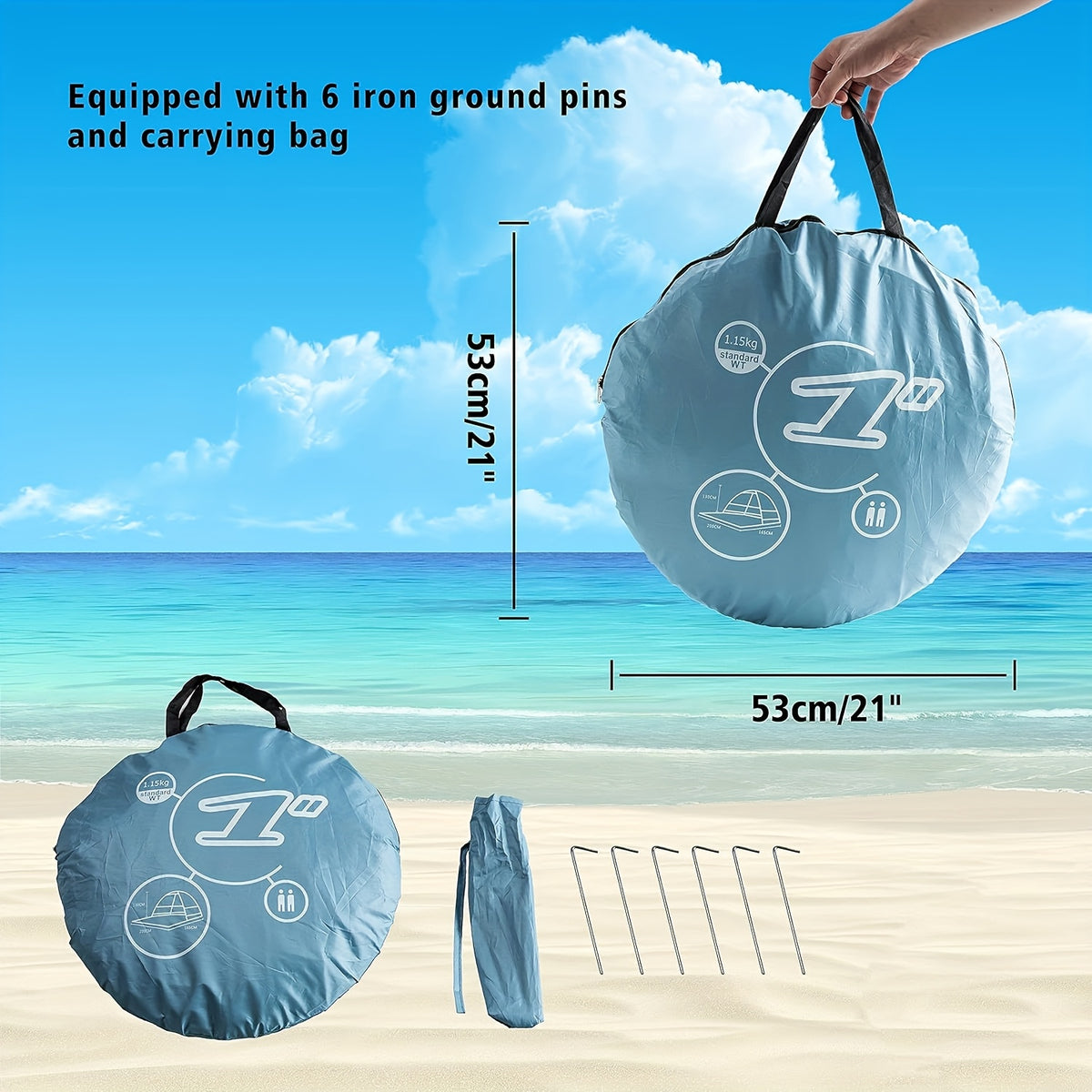 Pop Up Beach Tent Portable Sun Shade Shelter