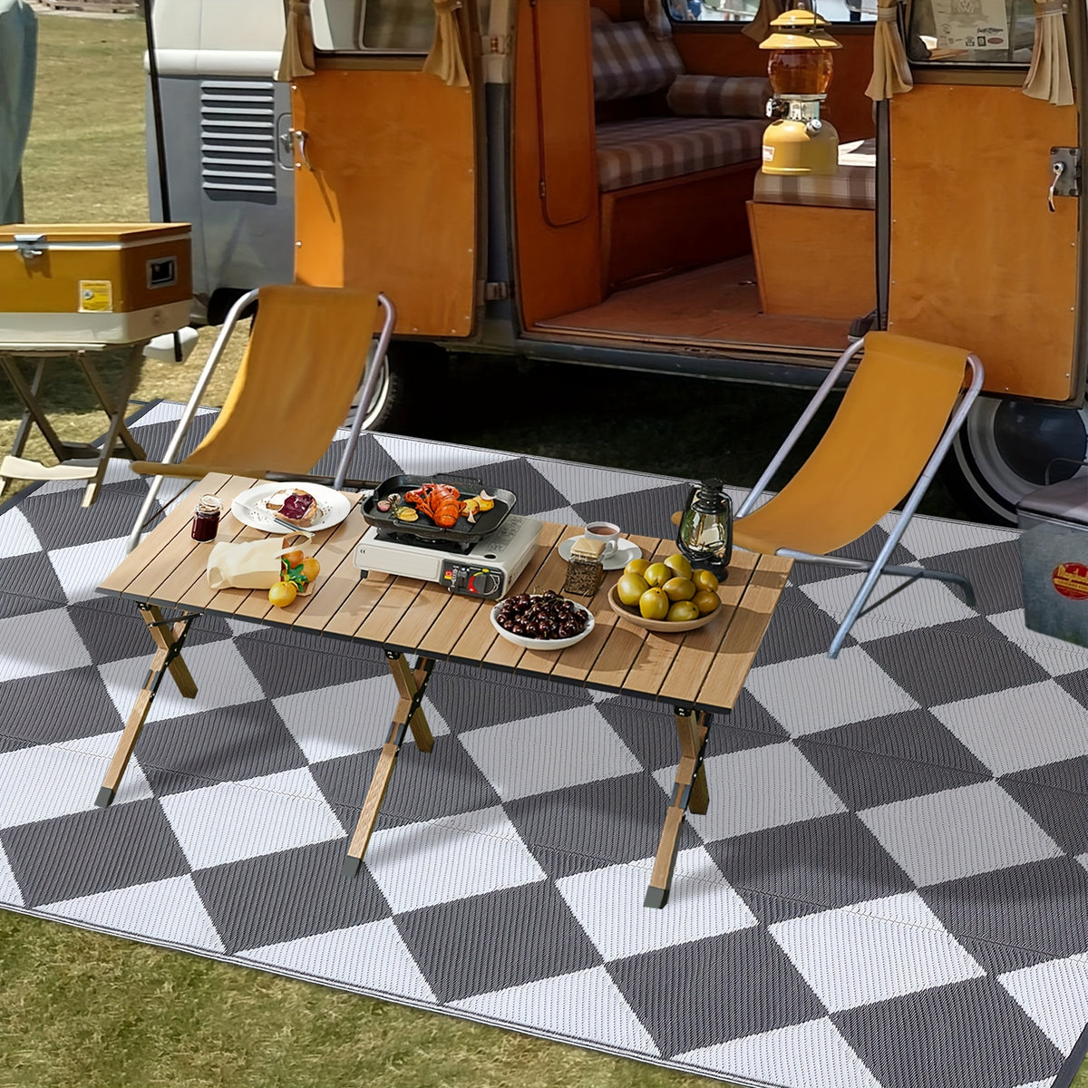 Outdoor Modern Area Mat - Non-Slip, Camping Throw Mat