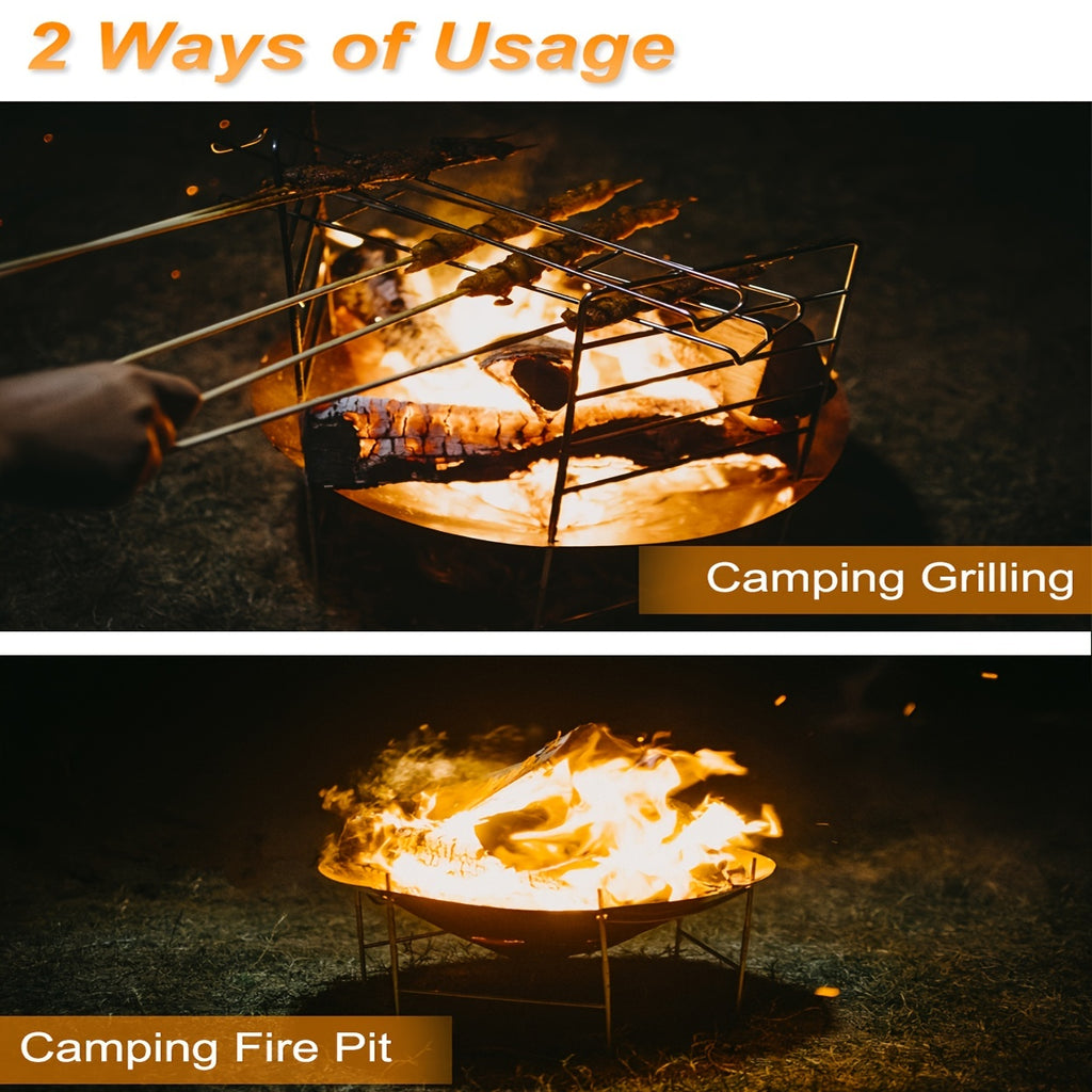 Portable Compact Stainless Steel Charcoal Campfire Grill