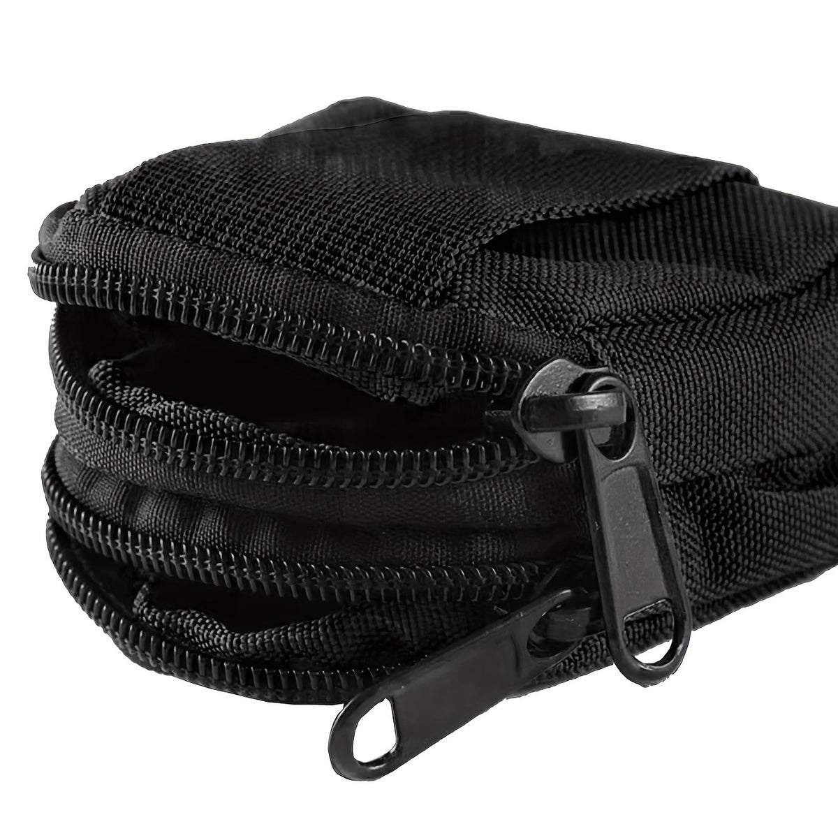 Simple Black Outdoor Fanny Bag, Men's Waist Bag