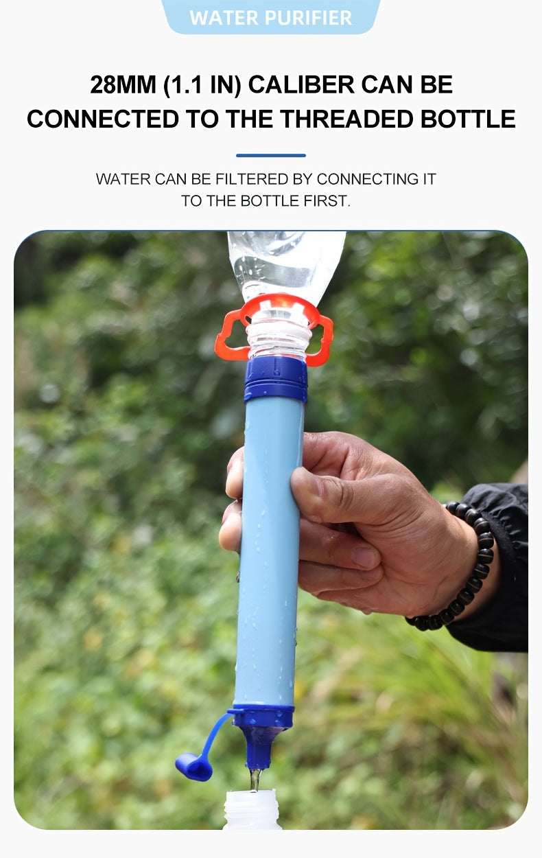 1pc Portable Outdoor Water Purifier Without/With Extend Straw