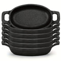 6pcs Mini Cast Iron Skillet 6 X 4''  8oz Single Serve