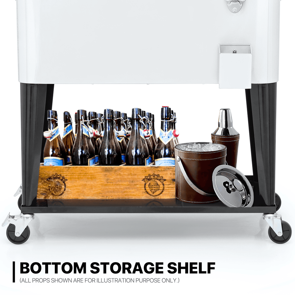 MADOG 80 Quart Rolling Ice Chest Cart