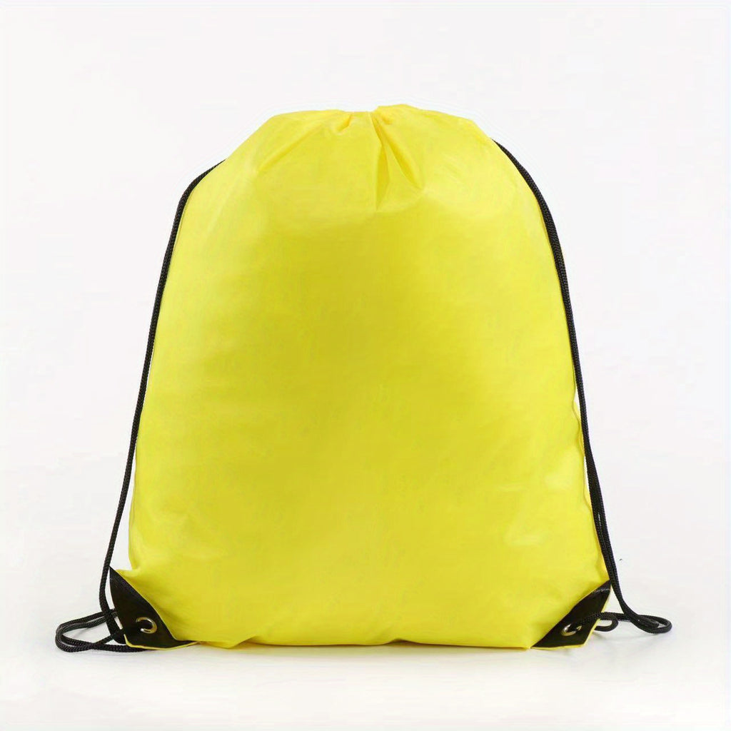 Vibrant Nylon Drawstring Backpack  16"- Lightweight & Durable