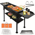 Portable BBQ Grill Master - Foldable Kebab Grill with Storage Rack, Carry Bag