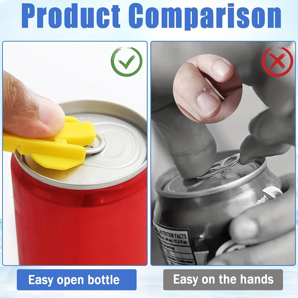 6PCS Tab-Style Plastic Can Opener - Effortless Pop Top Remover