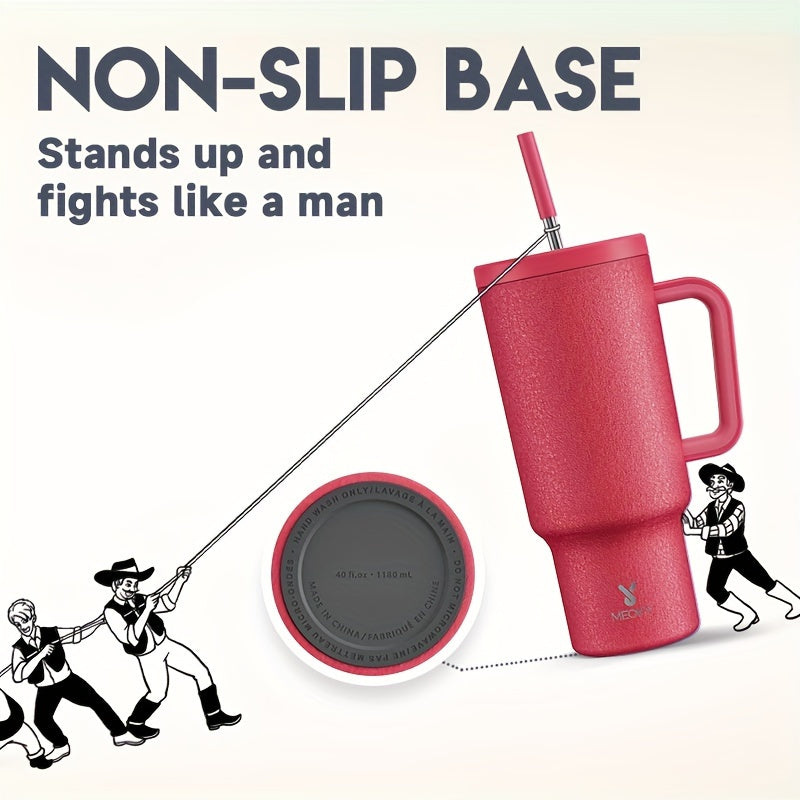 40oz Stainless Steel Tumbler With Lid And Straw - Insulated