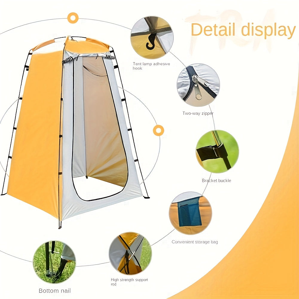 Privacy Shower Tent, Outdoor Changing Room With Detachable Support Pole And Carry Bag