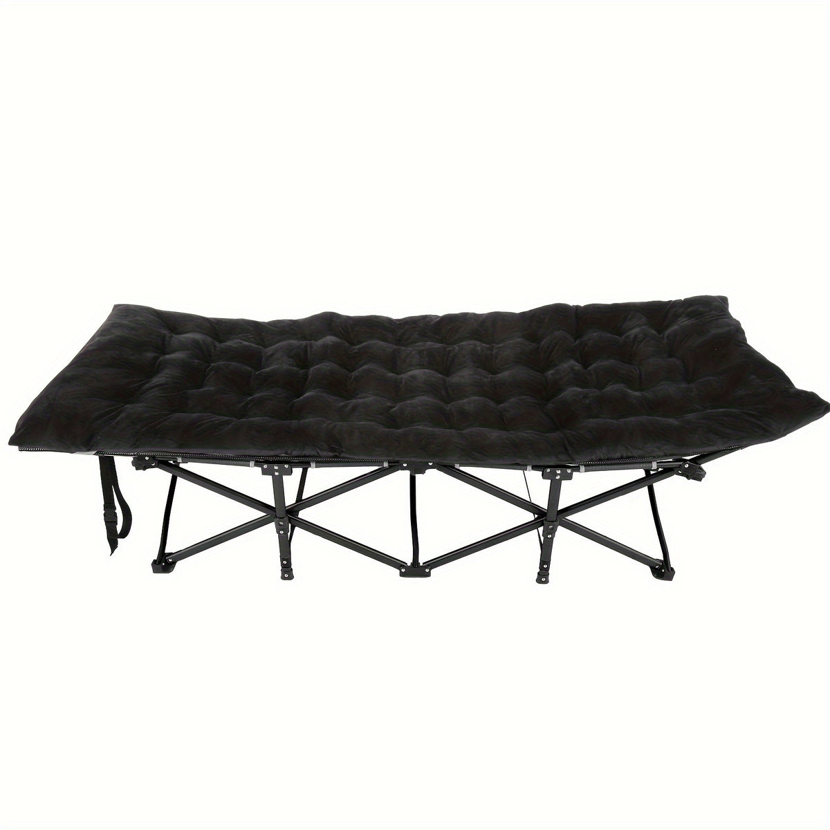 Camping Sleeping Cots with cotton-padded/Velvet Mattress, 900lbs