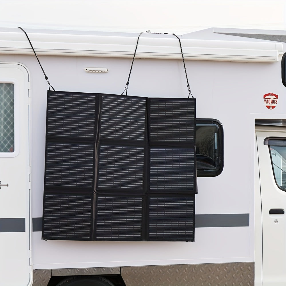 200W Portable Solar Panel with Adjustable Kickstands & Foldable Design