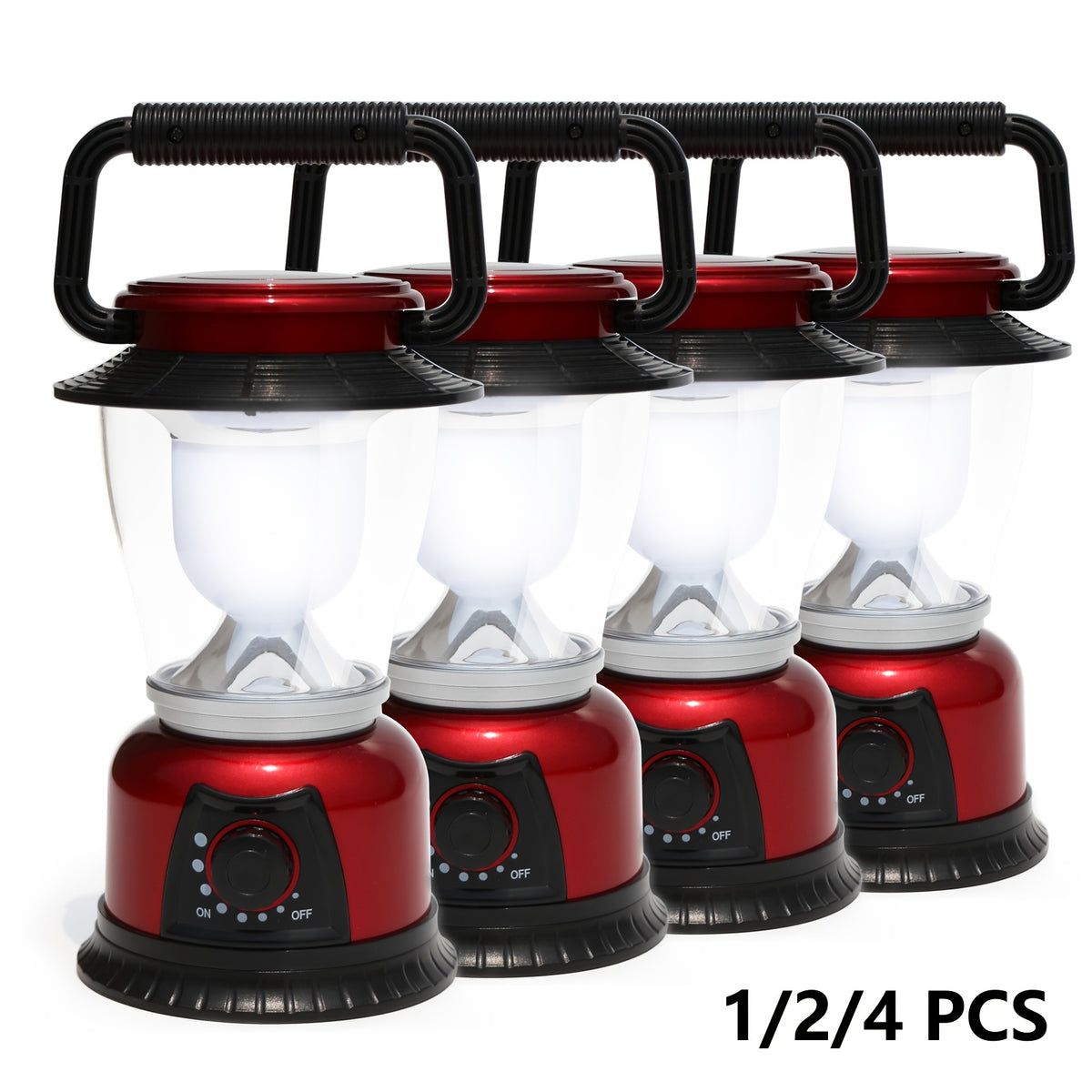 1/2/4pcs LED Lantern Dimmable Battery Powered Camping Lights
