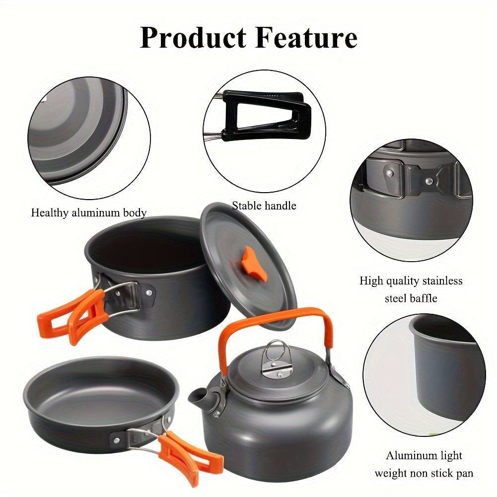 Non-stick  Foldable Camping Cookware Set,