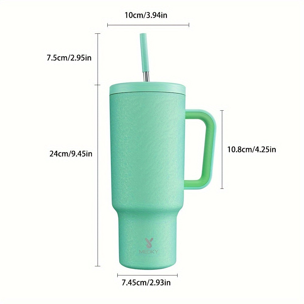 40oz Stainless Steel Tumbler With Lid And Straw - Insulated