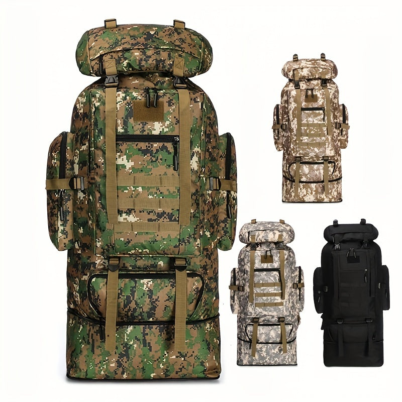 JUMAHE 18.5 gal-26.5 gal Expandable Hiking Backpack with Camouflage Print