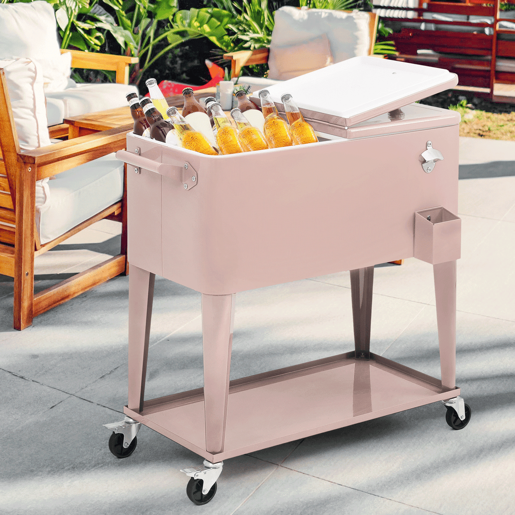 MADOG 80 Quart Rolling Ice Chest Cart