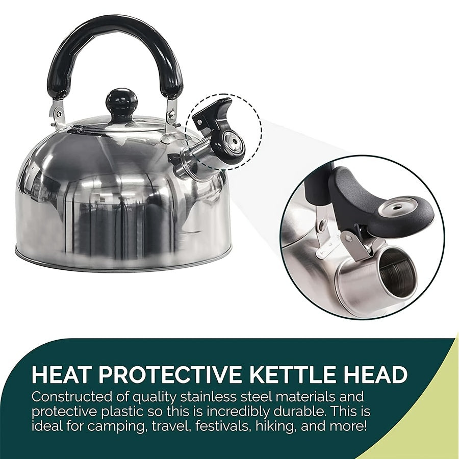 Kettle Camping Stainless Steel Whistling Kettle In 2L