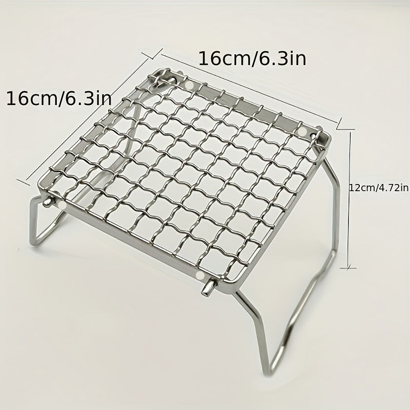Mini BBQ Grill, Stainless Steel Portable Camping Pot Holder