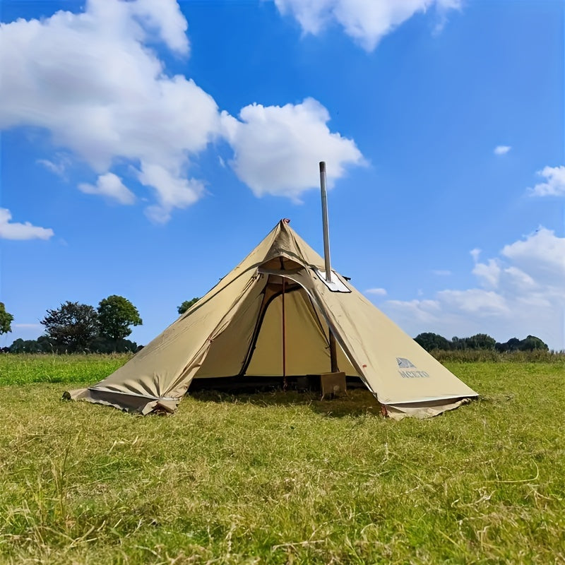 Ultimate Camping Pyramid Tent - Insulated for Cozy Nights, Fire-resistant