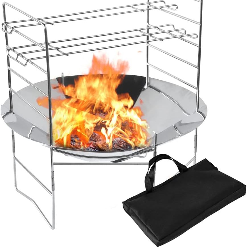 Portable Compact Stainless Steel Charcoal Campfire Grill