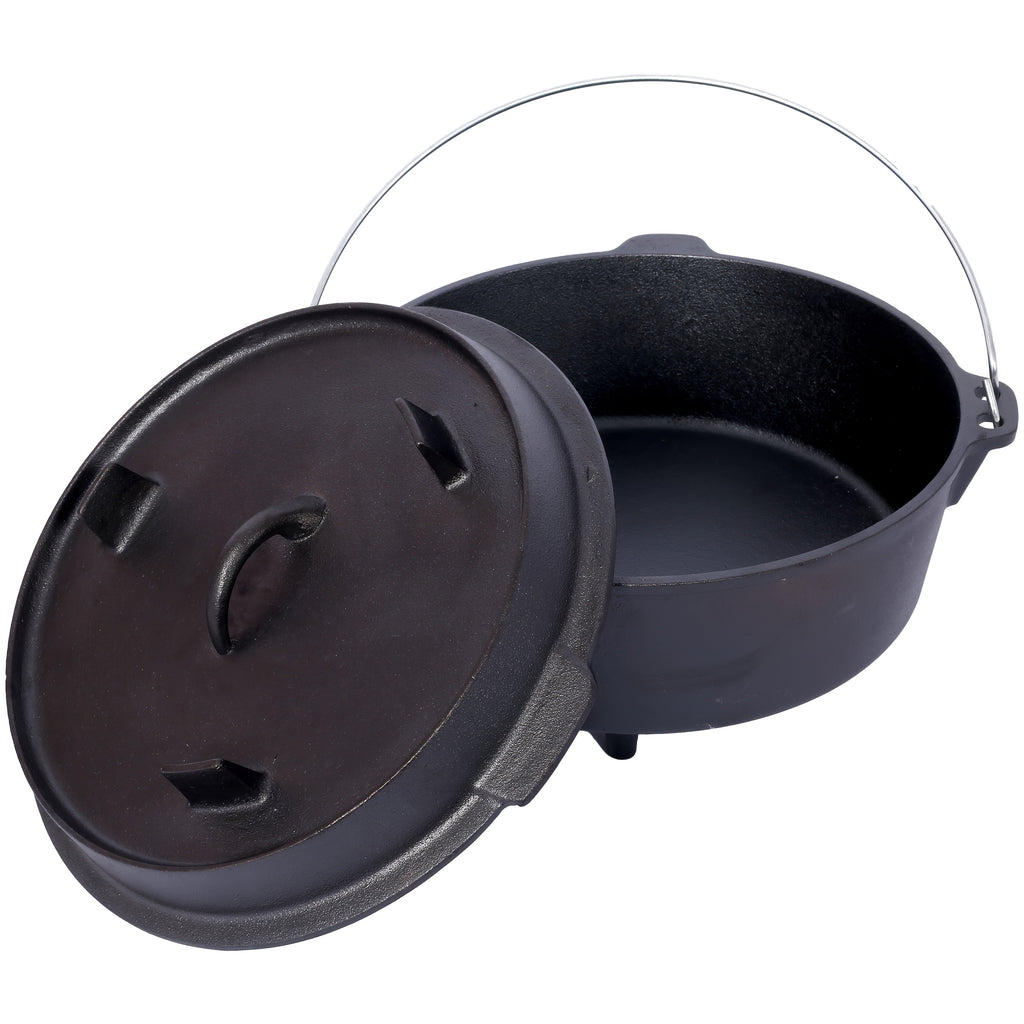6 Quart Heavy-Duty Pre-Seasoned Cast Iron Dutch Oven with Lid