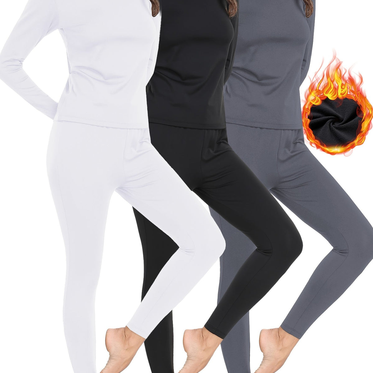 3-Pack Womens Super Cozy Thermal Underwear Set