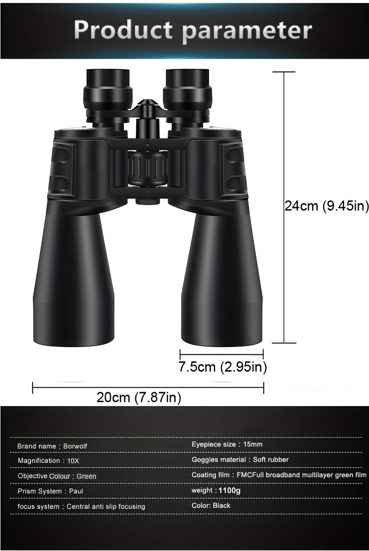 High Magnification Long Range Zoom Binoculars, HD Professional