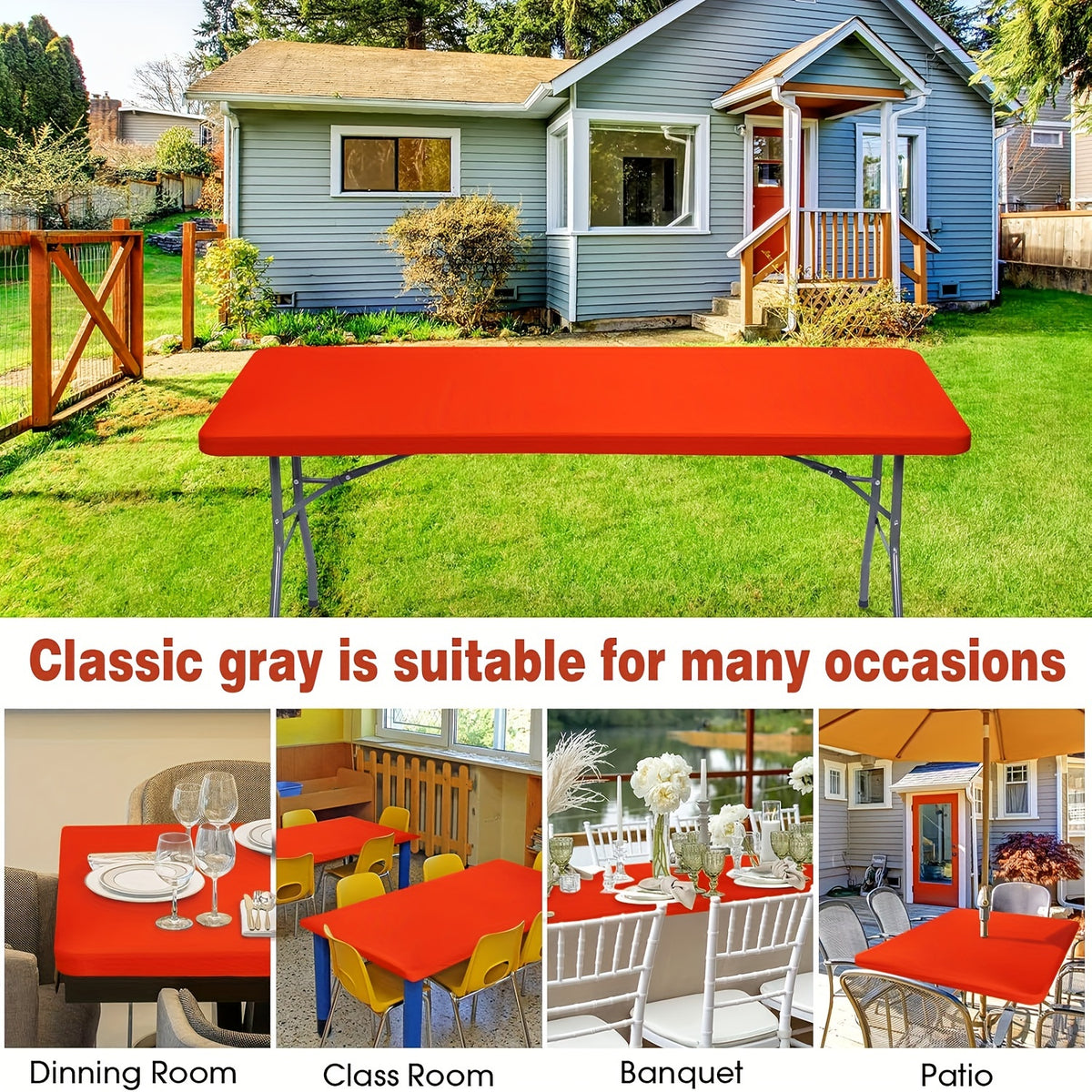 Rectangular Semi-Circle Tablecloth