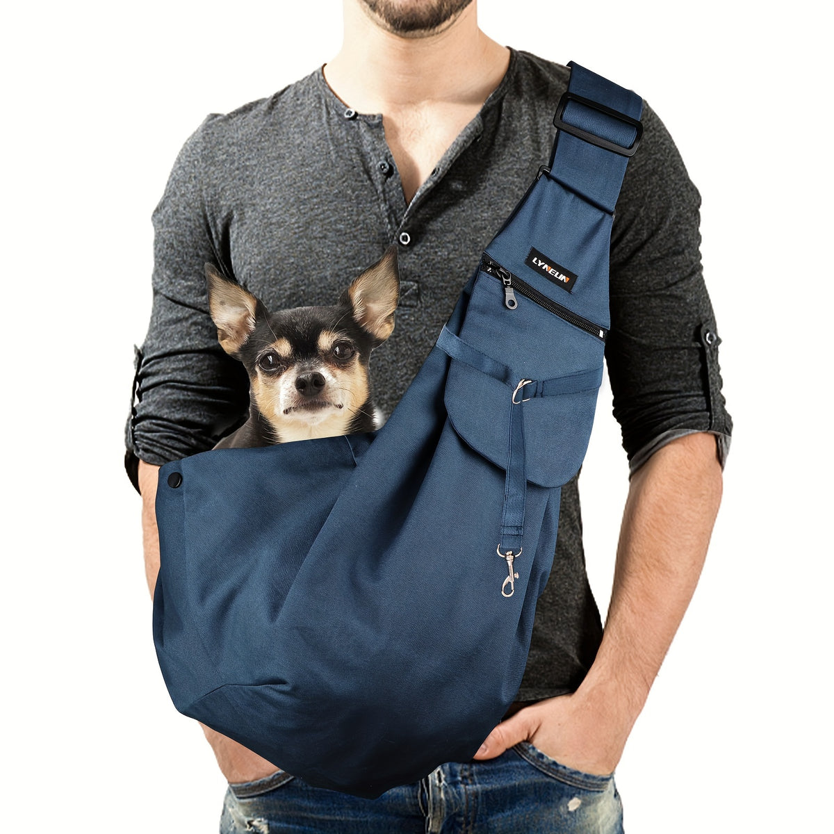 Large Capacity Pet Pal Sling Carrier - Adjustable, Lightweight, Breathable, and Comfortable