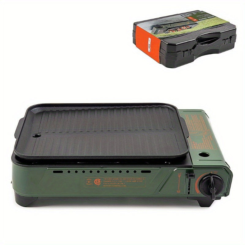 Outdoor Butane Griddle, 7650 BTU with 15"x12" Cast Aluminum griddle
