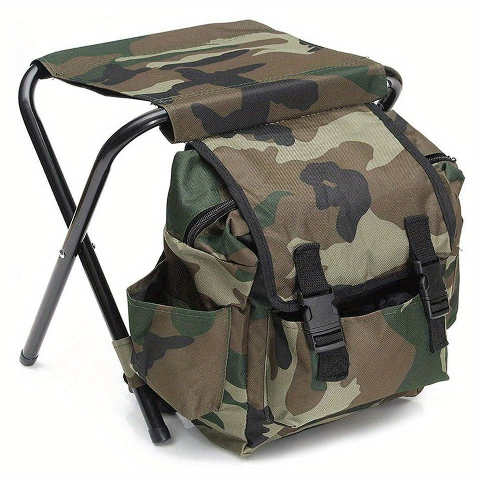 1pc Folding 2 in 1 Camping Chair Backpack