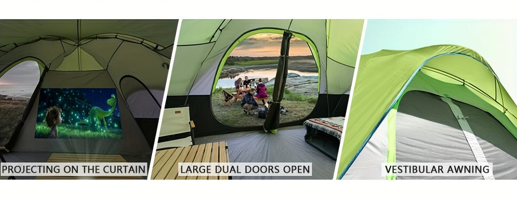 10-Person Double Layer Waterproof Big Camping Tent