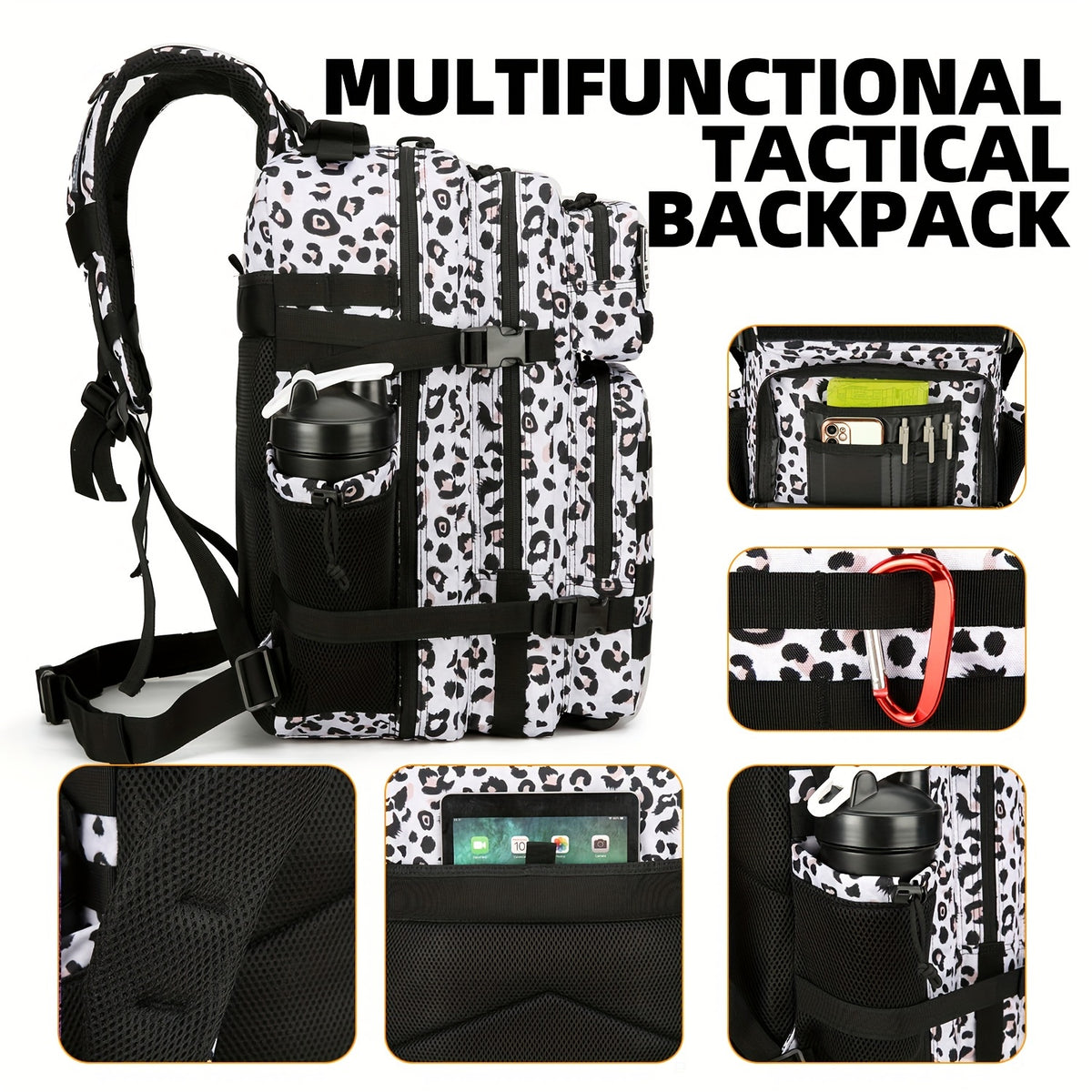 25L Large Capacity Rucksack Backpack - Water-Resistant