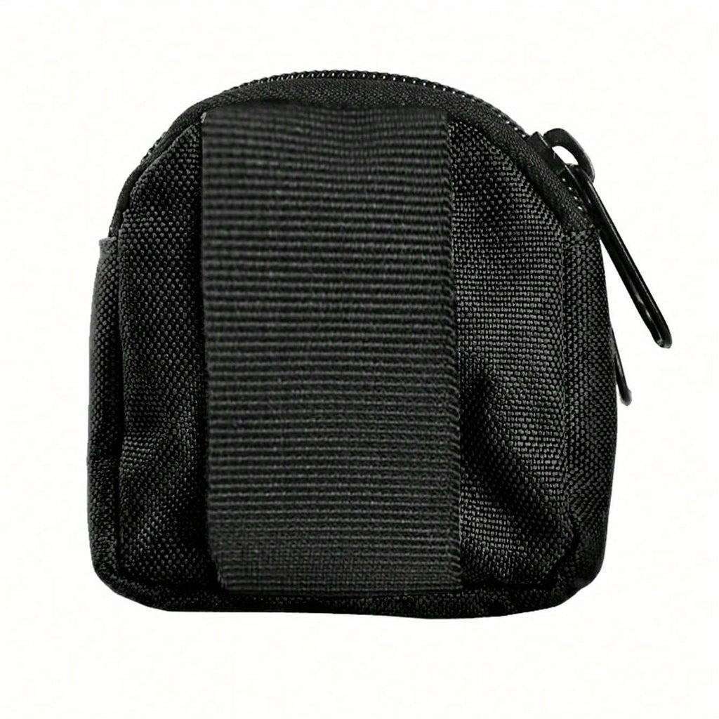 Simple Black Outdoor Fanny Bag, Men's Waist Bag
