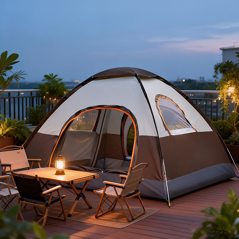 Fully Automatic Luxury Large Family Tent with Two Doors, Two Windows, One Skylight
