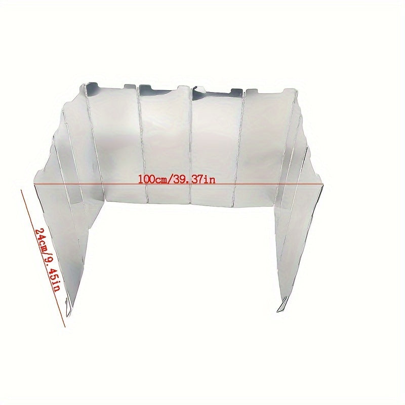 1 Set Ultra-Lightweight Aluminum Alloy Windshield - Foldable, Windproof