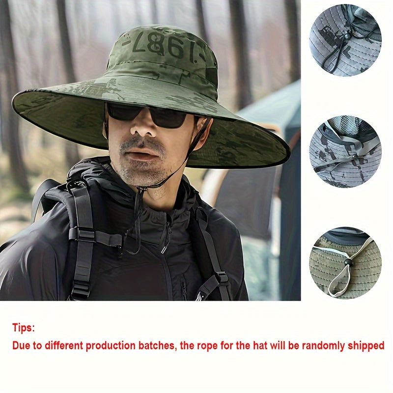 Premium Wide Brim Camo Fisherman Hat - Ultimate UV Protection, Breathable, Water-Resistant