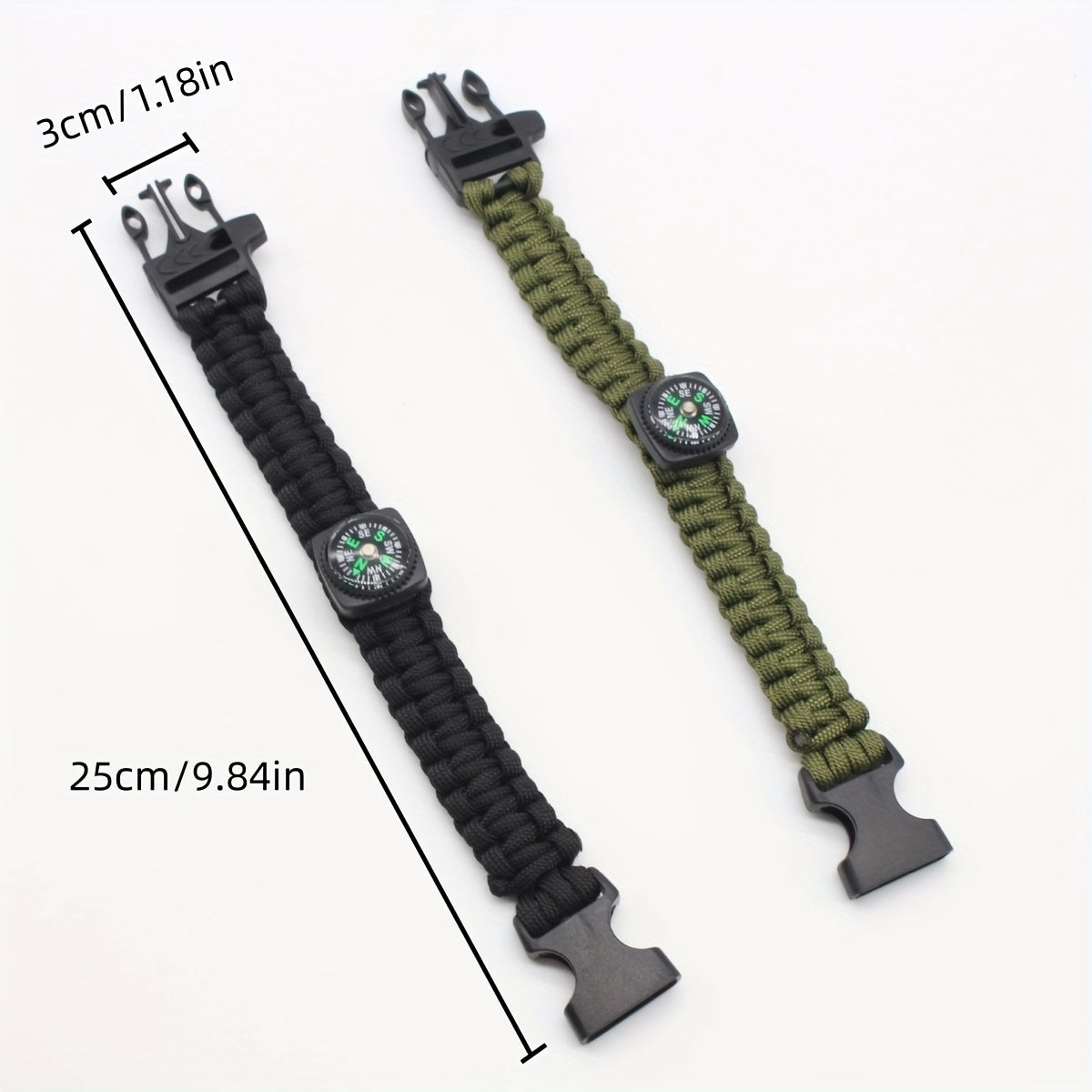 Ultimate Paracord Survival Bracelet - Loud Whistle