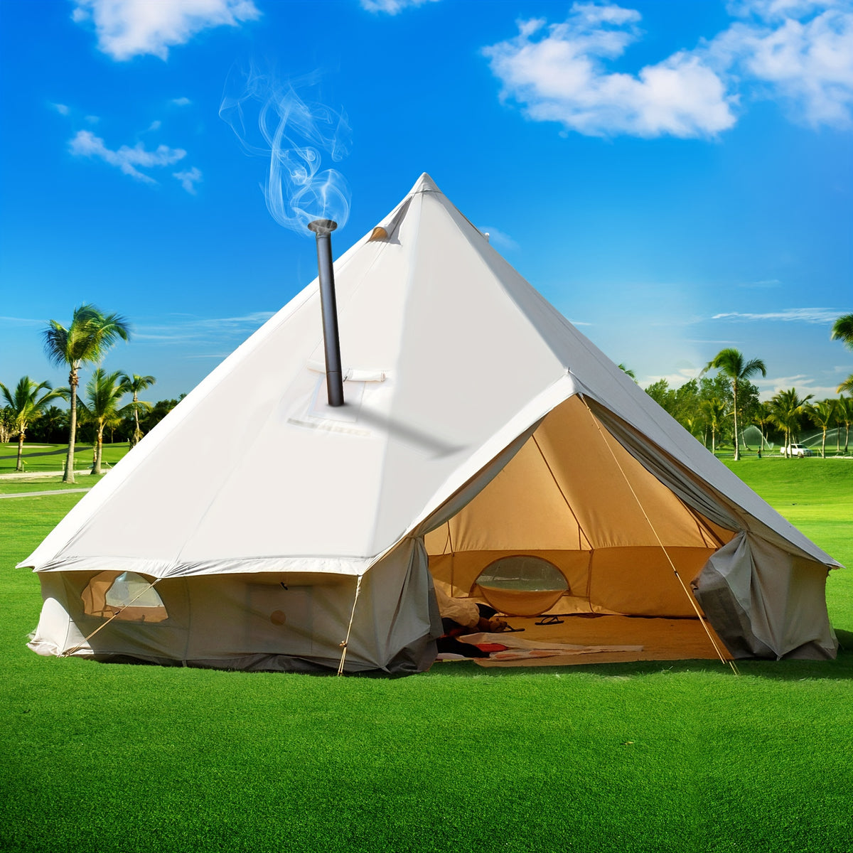 4 Seasons 290G TC Cotton Bell Tent - Waterproof