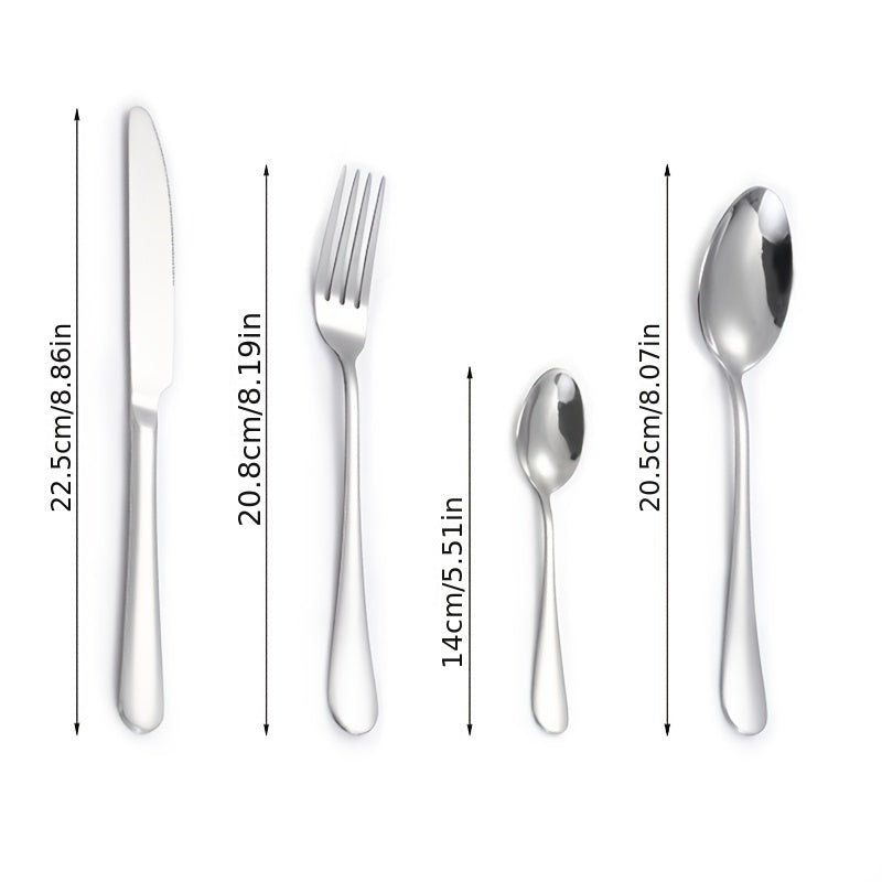 16pcs/24pcs tableware stainless steel knife, fork and spoon set