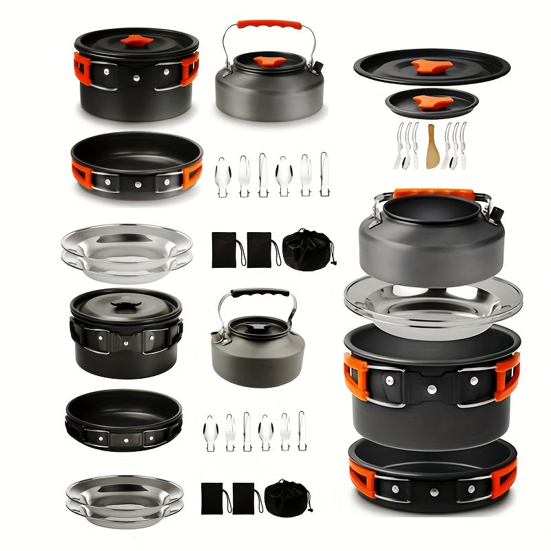 2-3 people camping portable combination pot set