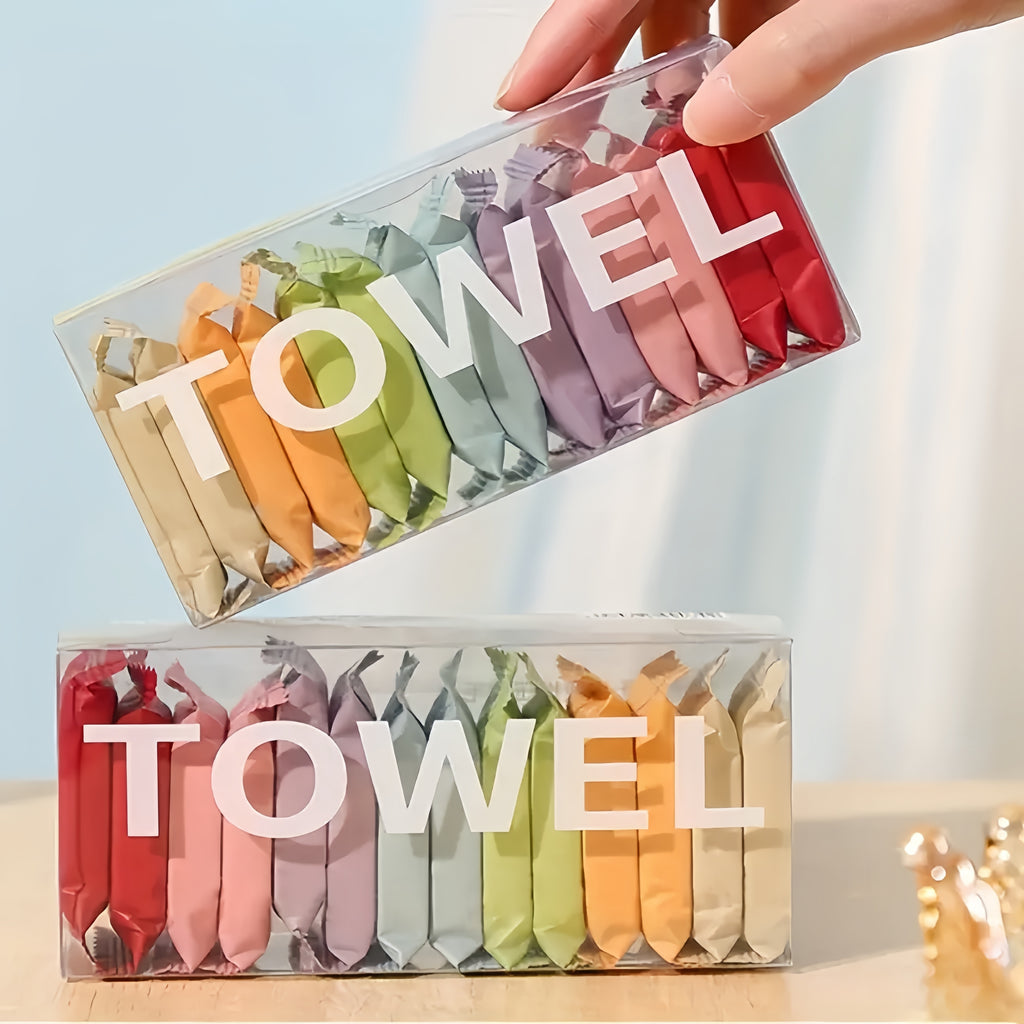 14pcs/Box Ultra-Absorbent Compressed Face Towels