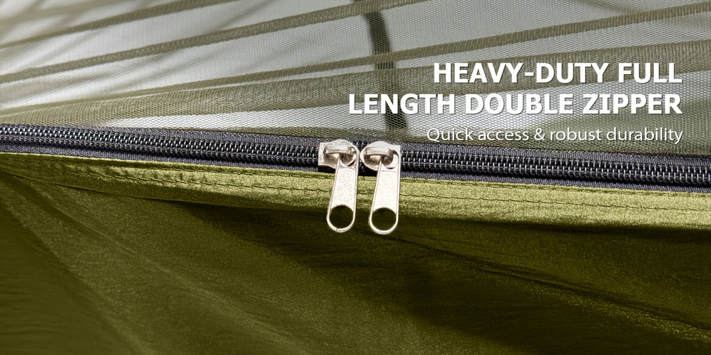 3-in-1 Outdoor Hammock | Double Sleep Rest Camping Hammock with Mosquito Net