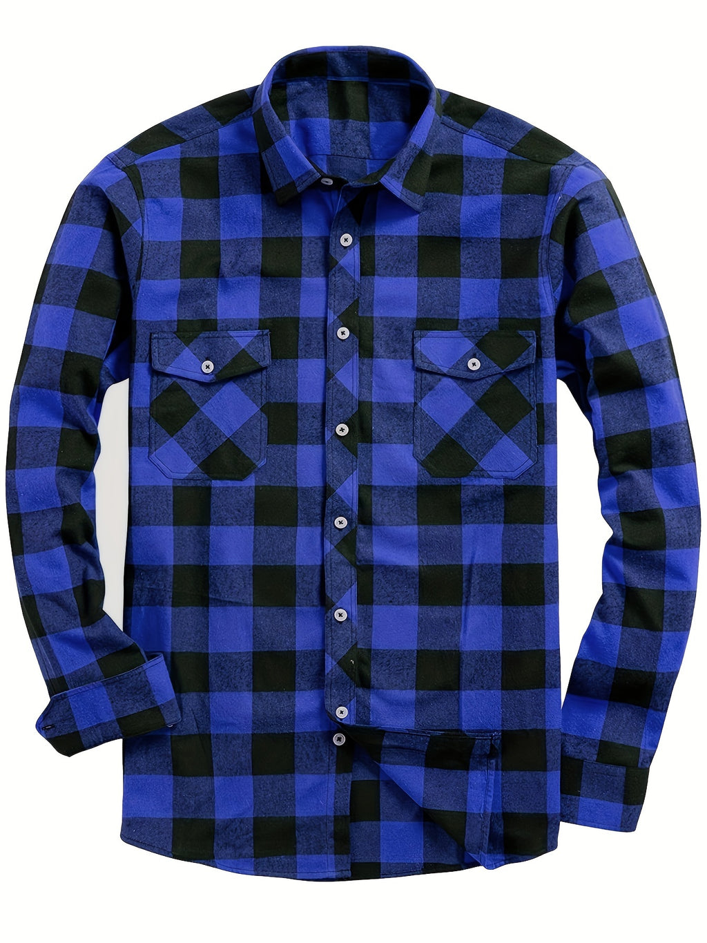 3pcs Stylish Plaid Pattern Long Sleeve Button Down Shirts