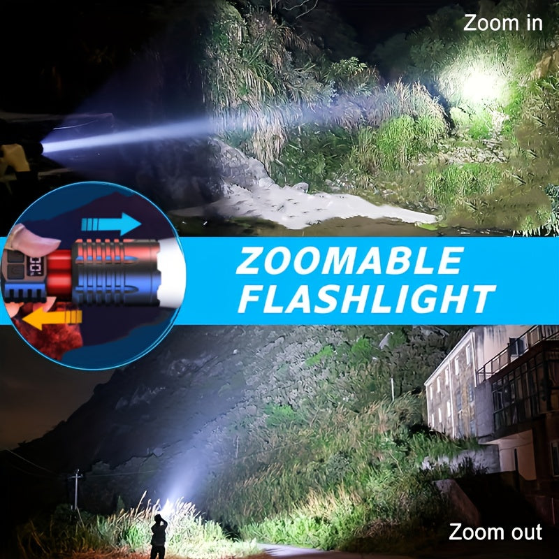 Ultra-Bright LED Flashlight with 5 Modes - USB Rechargeable