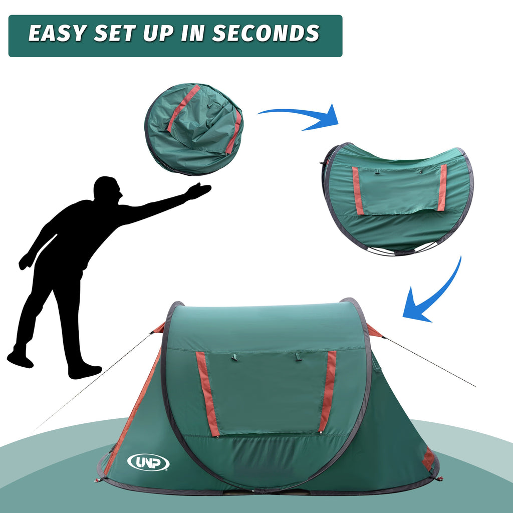 2 Person Portable Pop-Up Tent - Spacious Instant Setup