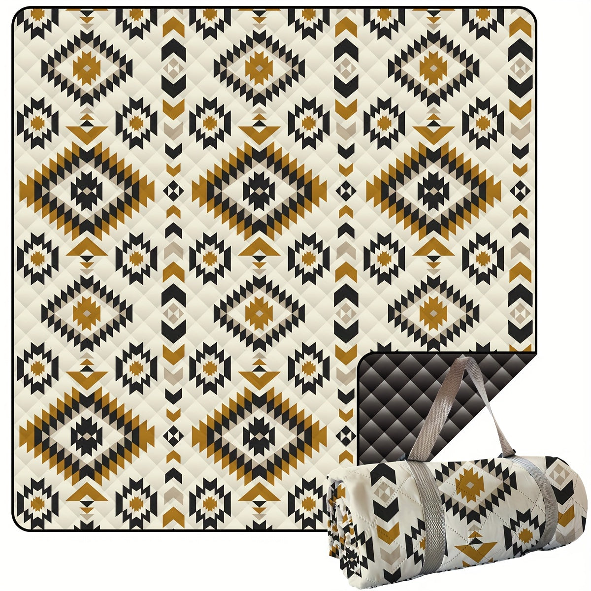Waterproof Geometric Pattern Picnic Mat