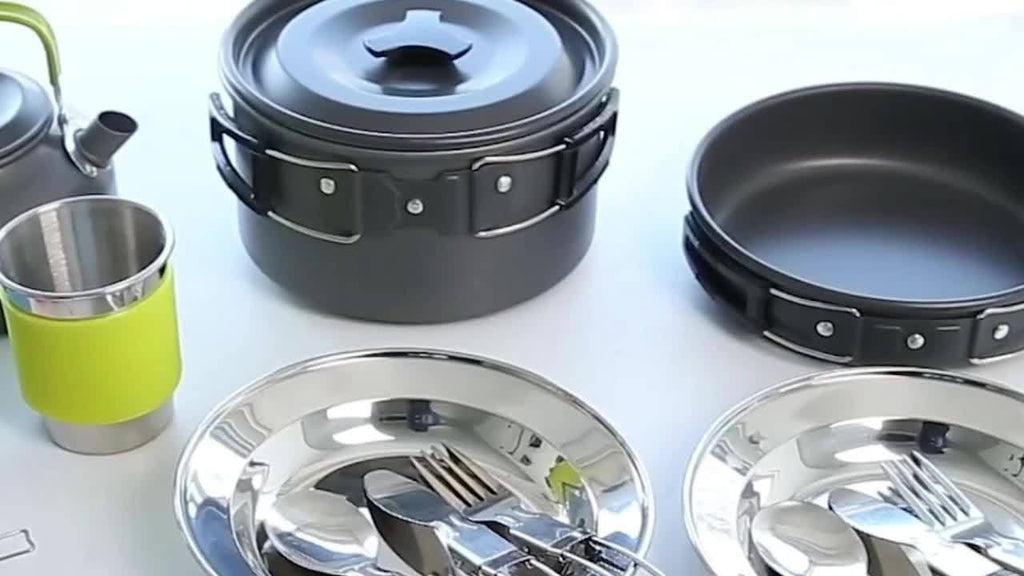 Non-stick  Foldable Camping Cookware Set,